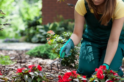 Sustainable rubbish area for landscaping recycling operations