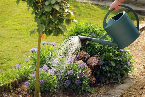 Green waste and recyclable materials prepared for transfer